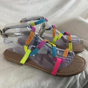 Call It Spring Balestrieri Gladiator Sandals  Multicolored Beaded Size 8​